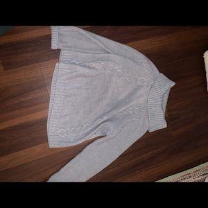 Grey knit turtleneck